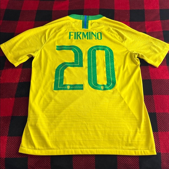 Nike Other - Brazil 🇧🇷 #20 Roberto Firmino 2018-19 Nike Home Vaporknit Player Edition Jersey